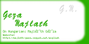 geza majlath business card